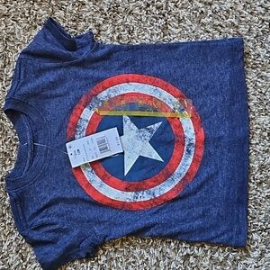 NWT Marvel Navy Captain America Shield Tee Size 12M